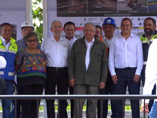 Supervisan Cuauhtémoc Blanco y AMLO obra en La Pera-Cuautla