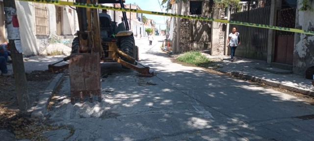 A partir de este lunes comenzaron obras de introducción de drenaje en Jojutla. Iniciaron en la calle Ricardo Sánchez y esta semana continuará la segunda etapa de Leyva.
