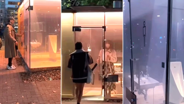 Crean vidrios inteligentes en baños públicos de Tokio: Se ve casi todo