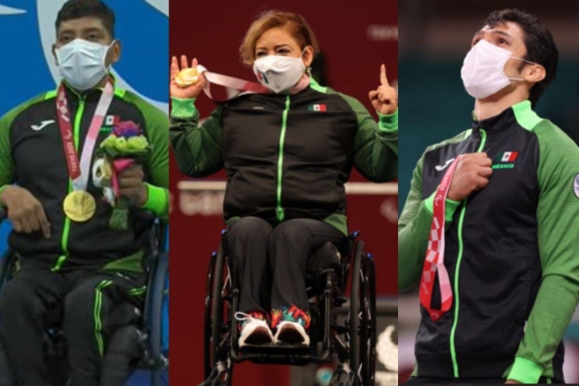 AMLO felicita a medallistas paralímpicos.