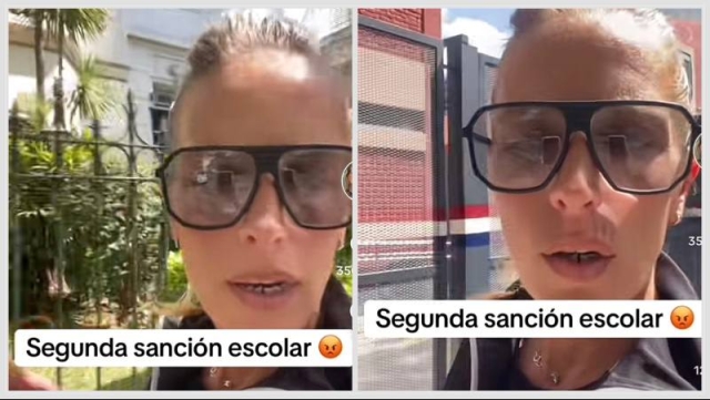 Madre viral en TikTok tras estallar por la sanción escolar de su hijo