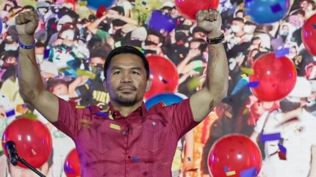 Pacquiao hace oficial su candidatura presidencial en Filipinas.