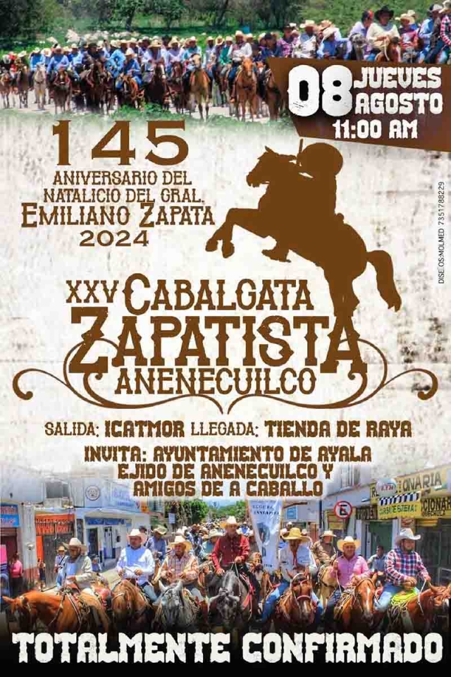 Se prepara Anenecuilco para la 25ª cabalgata en honor a Zapata 