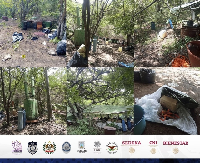 Autoridades estatales y federales desmantelan &#039;narcolaboratorio&#039; enclavado en la sierra de Huautla