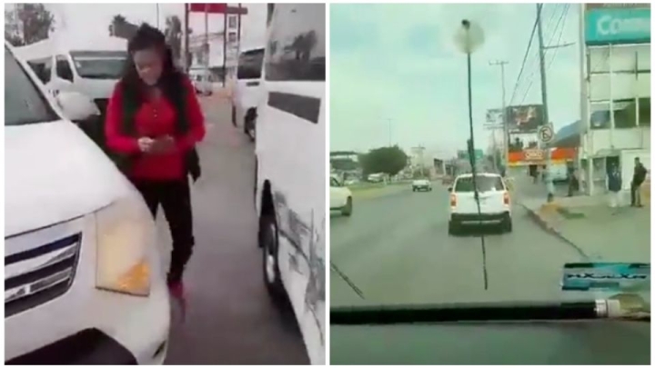Surge #LadyTúMeProvocaste: Tunden en redes a conductora por meter reversa y chocar combi