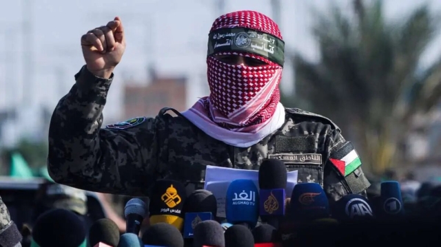El portavoz de las Brigadas Ezzedin al Qassam, brazo armado de Hamás, Abú Obeida
