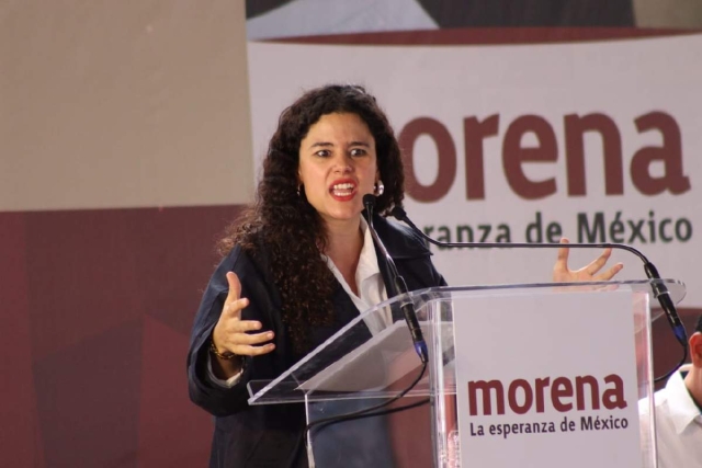 Luisa María Alcalde, ayer en Morelos. 