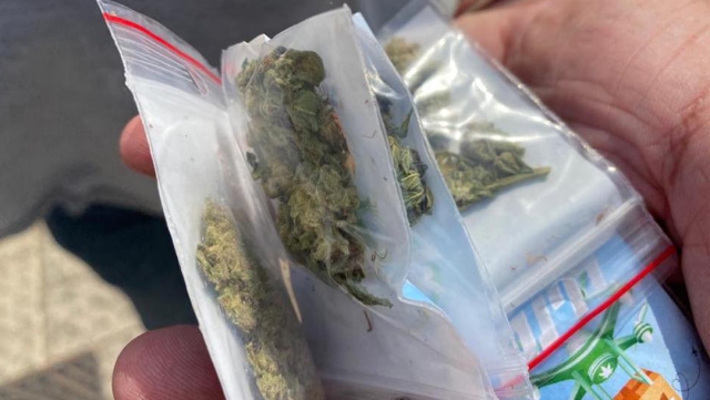 Le hallaron 21 bolsas que contenían marihuana