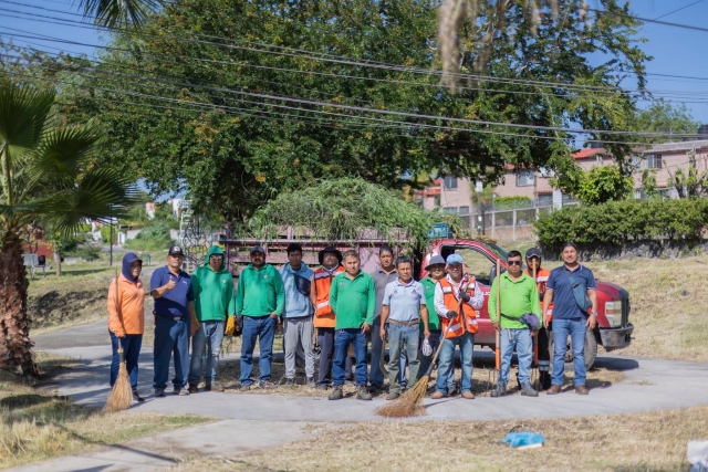 Jornadas de mantenimiento mejoran espacios públicos en Temixco