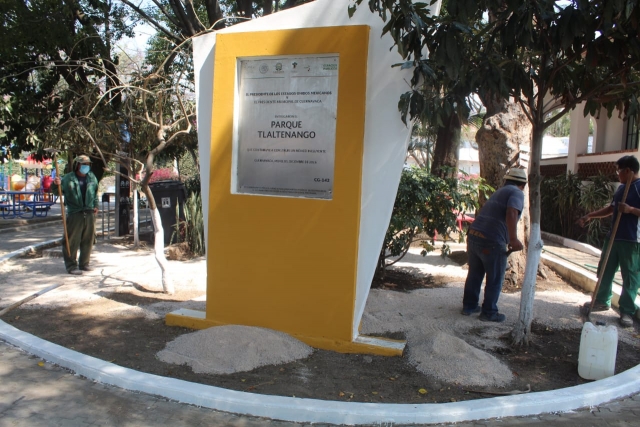 Renueva ayuntamiento capitalino imagen del parque Tlaltenango