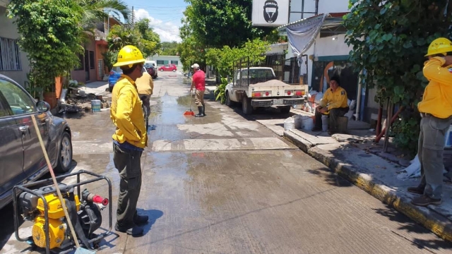 Las autoridades dieron por concluidos los trabajos de saneamiento en los municipios de Zacatepec y Jojutla tras la intensa lluvia del domingo.