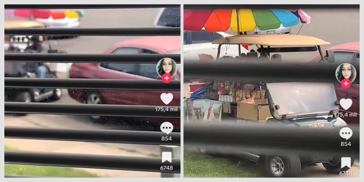 Elotero en carrito de golf conquista TikTok con su ingeniosa forma de vender