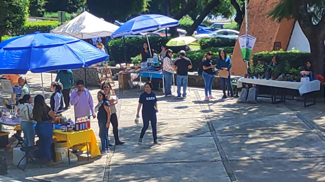 Instalan mercado sustentable en el campus Chamilpa de la UAEM