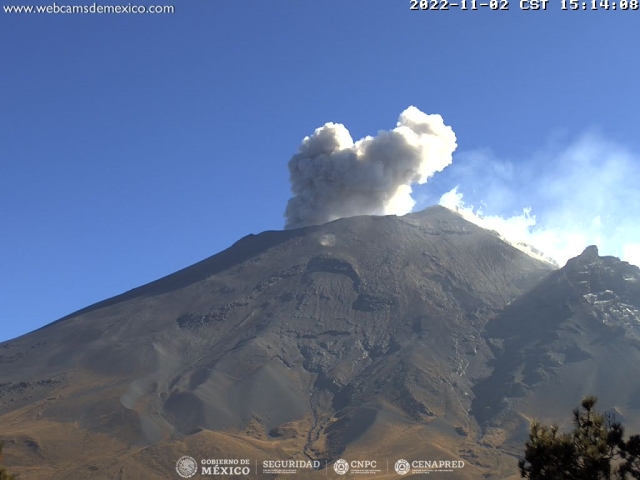 Registra Popocatépetl 58 exhalaciones en las últimas 24 horas
