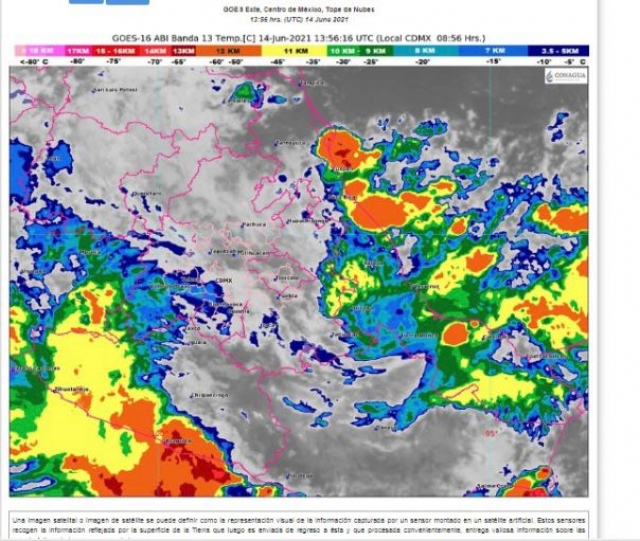Pronóstico de lluvias para este inicio de semana en Morelos