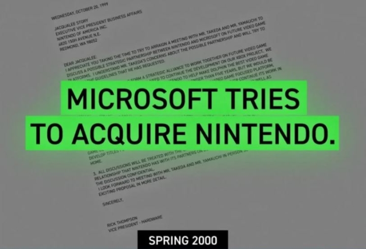 Microsoft publica la carta con la que intentó comprar Nintendo
