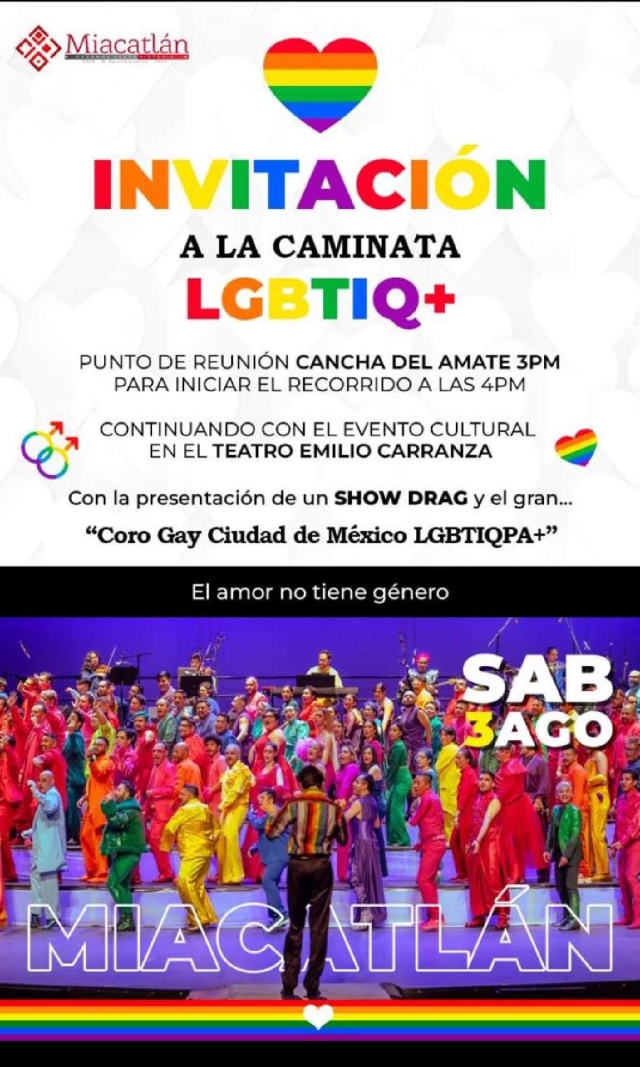 Realizará Caminata LGBTIQ+ en Miacatlán