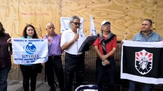 Protesta Sitimta en CDMX; demanda audiencia con AMLO