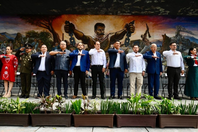 Preside gobernador Cuauhtémoc Blanco conmemoración del CXLV aniversario del natalicio de Emiliano Zapata