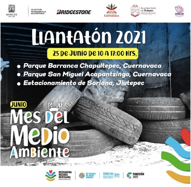 Se suma Cuernavaca a iniciativa ambiental &#039;Llantatón 2021&#039;, este 25 de junio