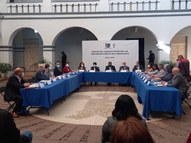 Realizan sesión del Consejo Municipal de Seguridad Pública de Cuernavaca