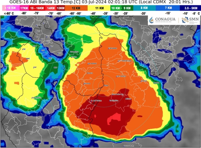 Se esperan chubascos y lluvias puntuales muy fuertes en diversas regiones: CEPCM