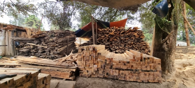 FGR en apoyo a Profepa asegura más de 100 metros cúbicos y 942 piezas de madera en aserraderos clandestinos