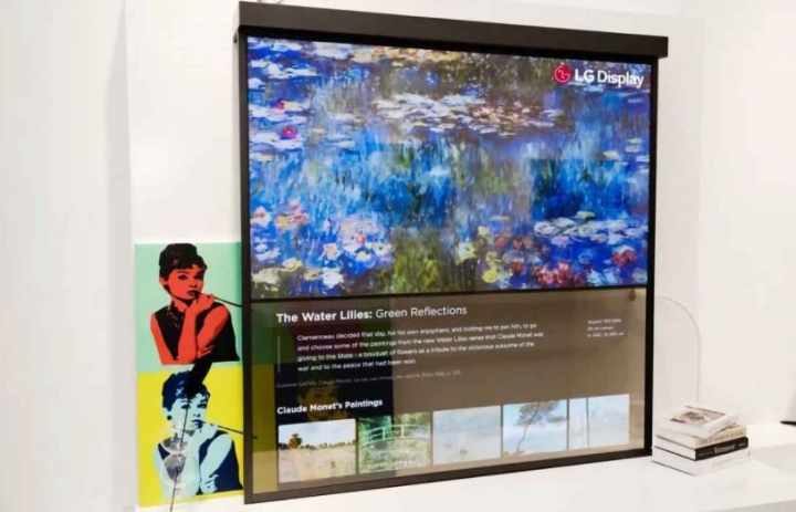 LG presenta para 2022 sus pantallas OLED transparentes para uso de tiendas departamentales