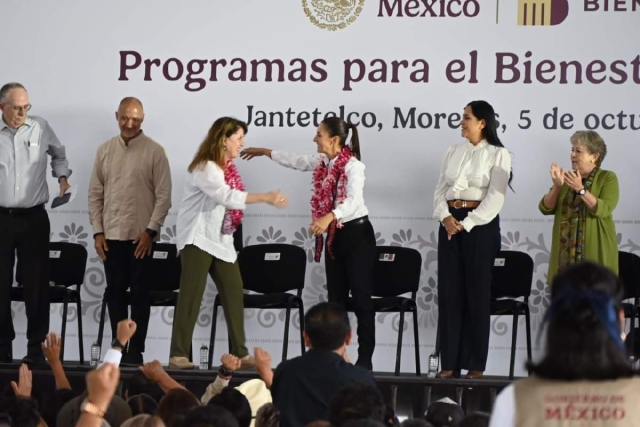 En la primera visita presidencial del sexenio, la gobernadora Margarita González Saravia reafirmó que trabajará junto con la presidenta Claudia Sheinbaum y apoyará los Programas del Bienestar porque traerán mayores beneficios para el pueblo de Morelos.