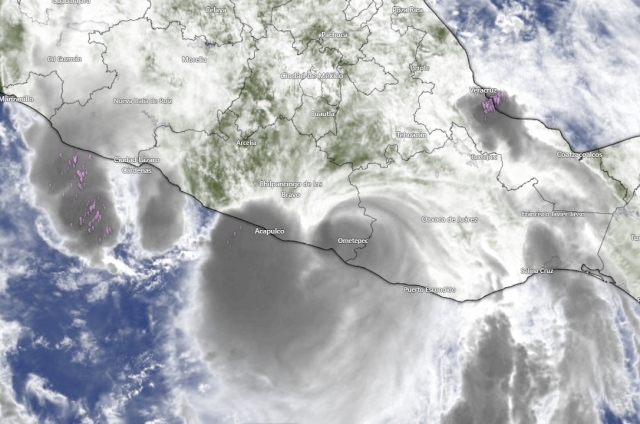 Lluvias y descenso de temperatura para Morelos por efectos del huracán 'Erick'