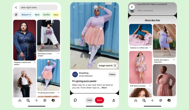 Pinterest adapta búsquedas según la figura corporal