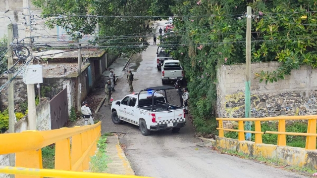 El operativo fue realizado en un inmueble que se sitúa a unos metros de la autopista México-Acapulco.