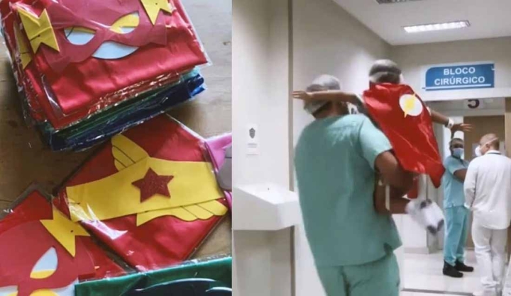 Superhéroes en el quirófano: Médico transforma a sus pacientes antes de cirugía