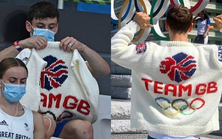 Tom Daley tejió un suéter en los Juegos Olímpicos.