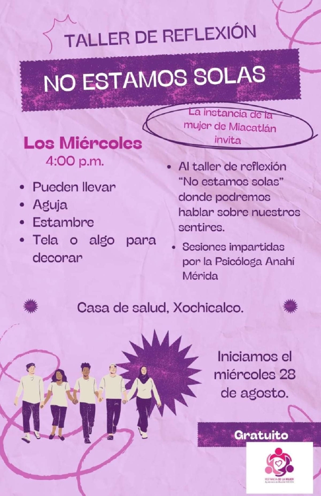 Buscan generar espacios de expresión para mujeres de Miacatlán