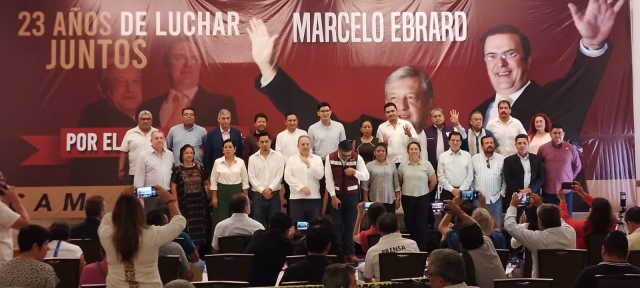 Manifiestan morenistas respaldo a Marcelo Ebrard para que sea el candidato a la Presidencia de la República