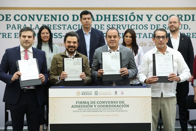 Firman IMSS y gobierno de Morelos convenio para que servicios de salud operen con OPD IMSS Bienestar