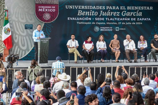 El gobernador Cuauhtémoc Blanco presidió el acto en Tlaltizapán, junto con el presidente Andrés Manuel López Obrador; la gobernadora electa, Margarita González Saravia, y Claudia Sheinbaum, virtual presidenta electa de México.