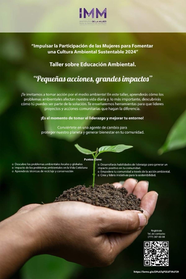 Ofrecerán talleres de educación ambiental PARa mujeres