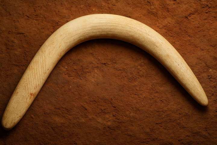Descubren el bumerán más antiguo del mundo, hecho de marfil de mamut