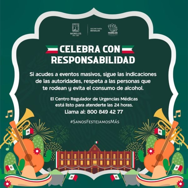 Comparte SSM recomendaciones para prevenir accidentes durante fiestas patrias