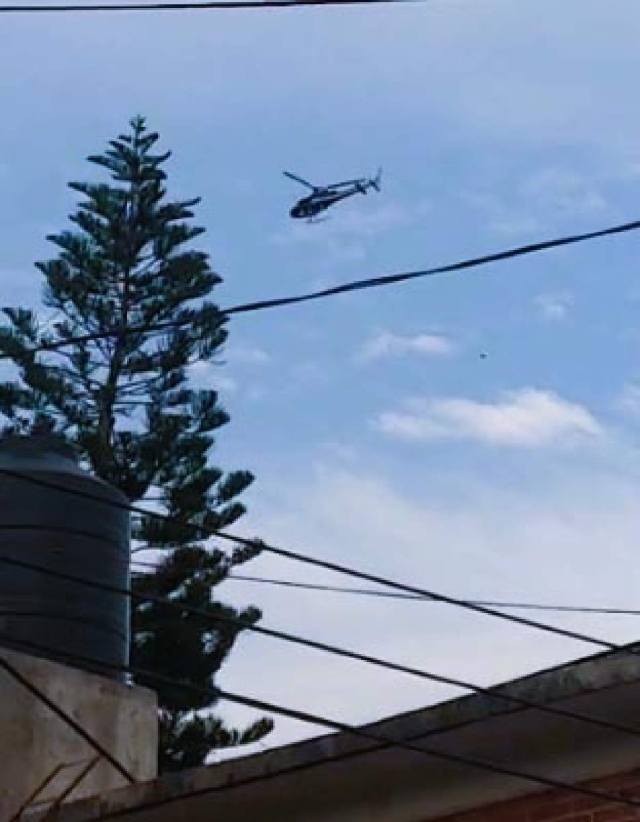 Disparan contra el helicóptero de la CES en Yecapixtla