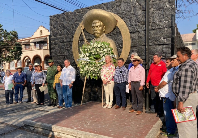 Conmemora Gobierno de Jiutepec aniversario luctuoso del general Emiliano Zapata