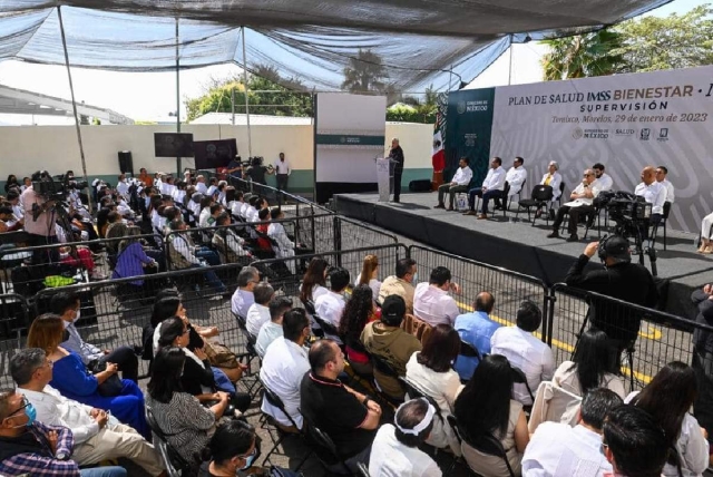En Temixco, Andrés Manuel López Obrador supervisó el avance del programa “IMSS-Bienestar” en Morelos. 