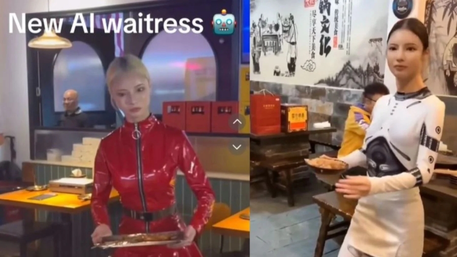 Restaurante chino se viraliza por usar 'meseras robot' realistas: Así reaccionan los usuarios