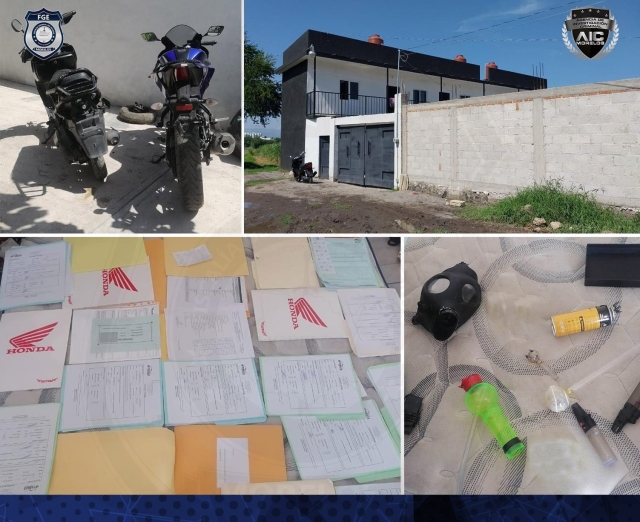 Catea AIC vecindario en Zacatepec utilizado para operar robo de motocicletas y almacenar &#039;motopartes&#039;
