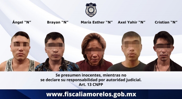 Aprehenden a una mujer y cuatro hombres acusados de homicidio en Zacatepec