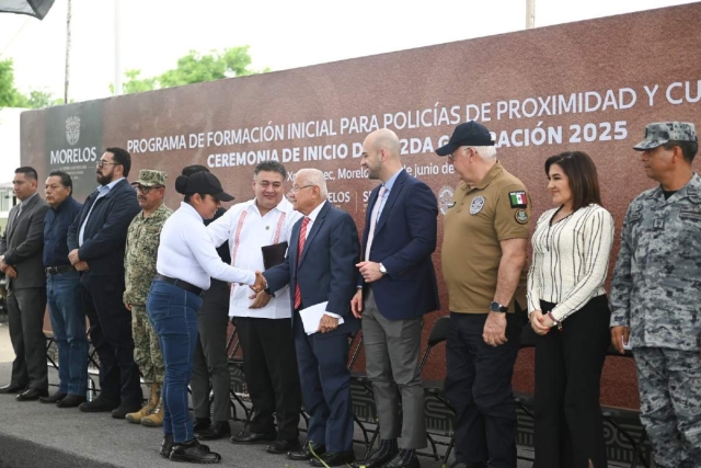 El secretario de Gobierno, Juan Salgado Brito, encabezó la ceremonia de inicio de la Segunda Generación 2025 del “Programa de Formación Inicial para Policías de Proximidad y Custodios”.