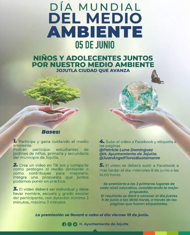 El ayuntamiento de Jojutla convocó a los estudiantes desde preescolar hasta secundaria, a dar sus propuestas de cómo cuidar al medio ambiente. 