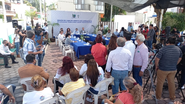 Sesión de cabildo abierto del ayuntamiento capitalino en la colonia Amatitlán